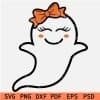 Halloween Ghost with Bow Dozing SVG