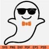 Halloween Ghost with Sunglasses and Bow SVG