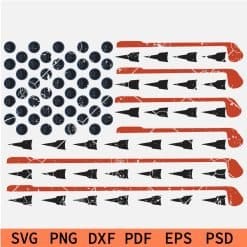 Distressed Golf Flag SVG