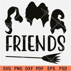 Halloween Friends Broom SVG