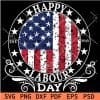 Happy labor day wreath USA Flag SVG
