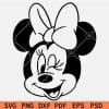 Happy Minnie Mouse winking svg