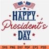 Happy President's Day USA Flag SVG