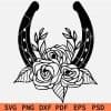 Floral Horseshoe SVG