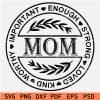 Important Enough Strong Loved Kind Worthy Mom SVG
