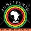 Juneteenth 1865 Africa Map Inside Circle Frame SVG