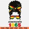 Juneteenth 1865 Afro Woman svg