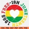 Juneteenth 1865 Free-ish Heart Symbol SVG