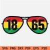 Juneteenth Sunglasses SVG