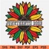 Juneteenth 2023 Sunflower Split Monogram SVG