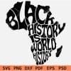 Black History is world History Africa Map SVG