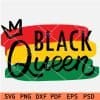 Black Queen in Juneteenth Flag SVG