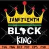 Juneteenth Crown Black King SVG