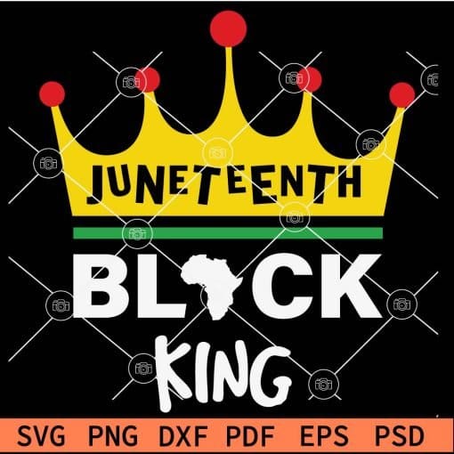 Juneteenth Crown Black King  SVG