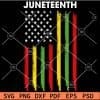 Juneteenth Distressed Flag SVG