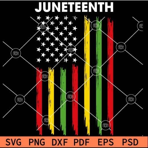 Juneteenth Distressed Flag SVG
