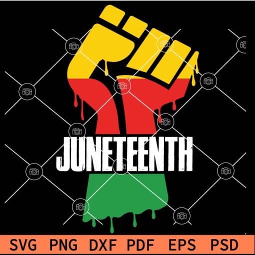 Juneteenth Dripping Fist SVG