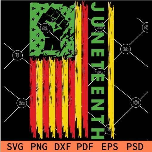 Juneteenth  Fist Flag SVG