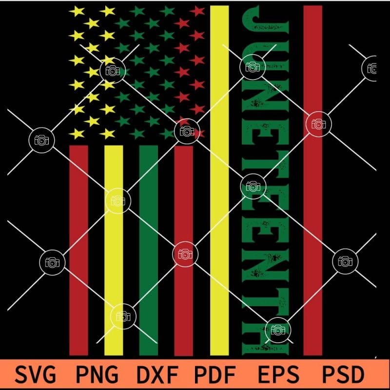 June Spring Flag Juneteenth Flag SVG, 1865 Juneteenth Flag SVG, Flag June 19th 1865 SVG