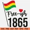 Juneteenth Free-ish 1865 flag SVG