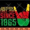 Juneteenth Free-ish since 1865 Rock on Hand Sign SVG