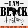 Juneteenth I am Black History African Map Black SV