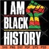 Juneteenth I am Black History Fist SVG
