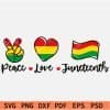 Peace Love Juneteenth Flag SVG