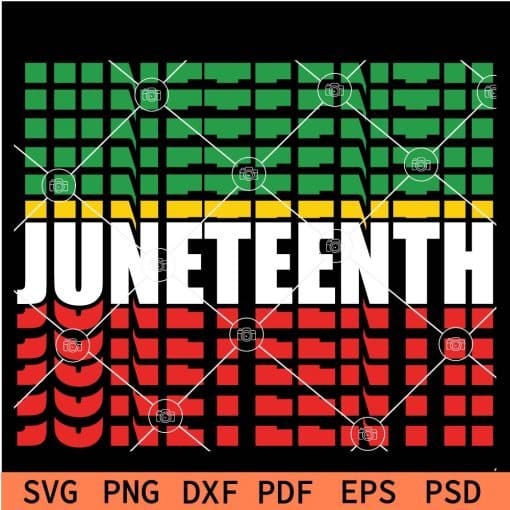 Juneteenth Stacked SVG
