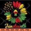 Juneteenth Sunflower Fist SVG