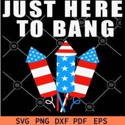 Just here to Bang Patriotic Fireworks SVG