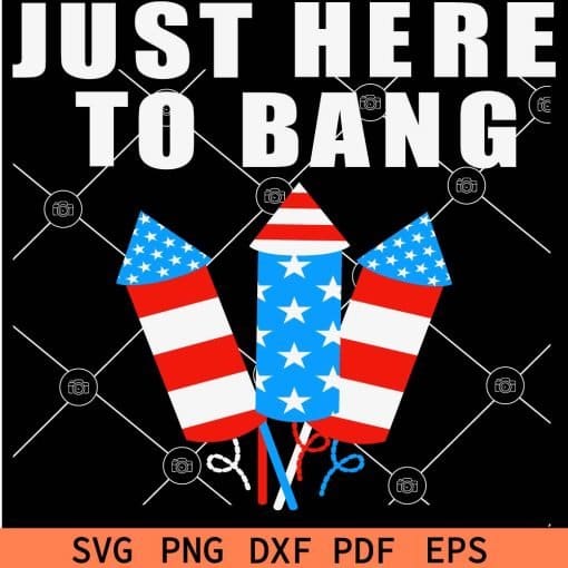 Just here to Bang Patriotic Fireworks SVG