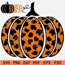 Leopard Prints Pumpkin Layered Svg