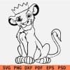 Lion Cub with Crown SVG