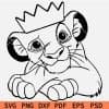 Baby Lion with Crown SVG