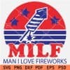 Patriotic Man I Love Fireworks SVG