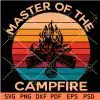 Retro circle Master of the camp fire SVG