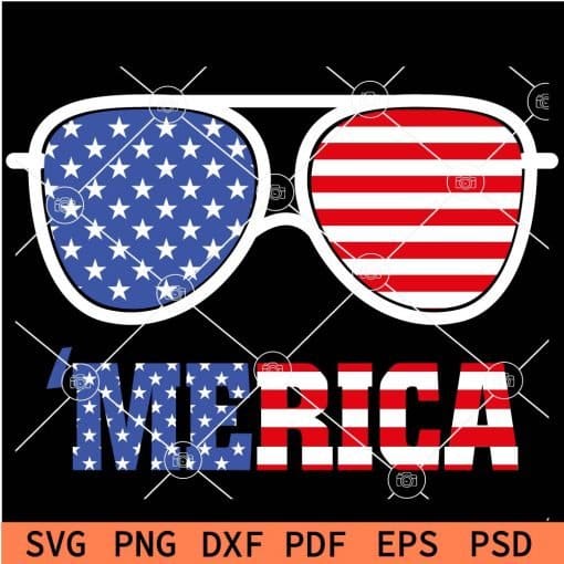 Merica Patriotic Sunglasses SVG