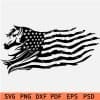 Grunge Patriotic Horse Head SVG
