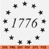 1776 Stars Wreath SVG