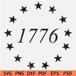1776 Stars Wreath SVG