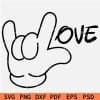 Mickey Hand Love Sign SVG