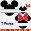Minnie Mickey Split Monogram Bundle SVG