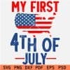 My First 4th July Patriotic Map SVG