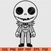 Nightmare before Christmas Jack outline SVG