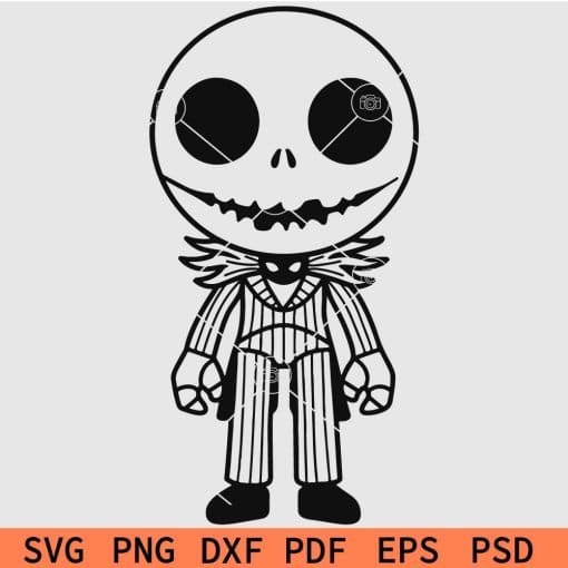 Nightmare before Christmas Jack outline SVG