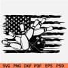 Distressed US Flag Bowling svg