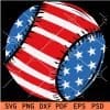 Patriotic Baseball SVG