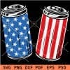 USA Flag Stars Pop Can SVG