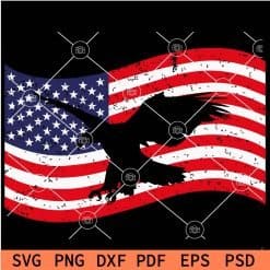 Patriotic Flying Eagle SVG